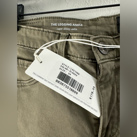 NEW $178 Adriano Goldschmied AG Jeans The Legging Ankle Skinny Olive LSS1389 24 - Picture 4 of 5